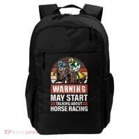May Start Talking About Horse Racing Funny Racer Graphic Backpack thumb 0