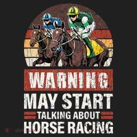 May Start Talking About Horse Racing Funny Racer Graphic Beanie thumb 2