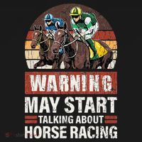 May Start Talking About Horse Racing Funny Racer Graphic Coaster thumb 2