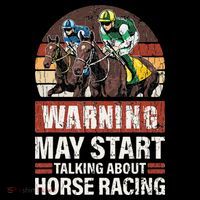 May Start Talking About Horse Racing Funny Racer Graphic Women's Hoodie thumb 2