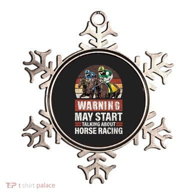 May Start Talking About Horse Racing Funny Racer Graphic Ornament