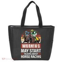 May Start Talking About Horse Racing Funny Racer Graphic Tote Bag thumb 0