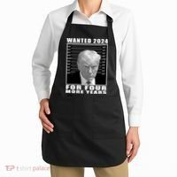 Mug Shot Trump Wanted 2024 For Four More Years Apron thumb 2