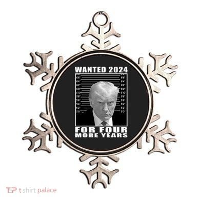 Mug Shot Trump Wanted 2024 For Four More Years Ornament