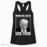 Mug Shot Trump Wanted 2024 For Four More Years Women's Tank Top thumb 0