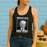 Mug Shot Trump Wanted 2024 For Four More Years Women's Tank Top thumb 2