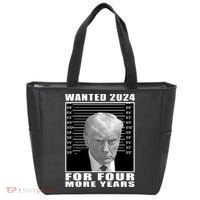 Mug Shot Trump Wanted 2024 For Four More Years Tote Bag thumb 0
