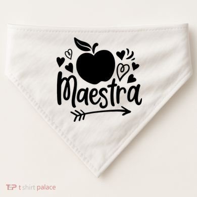 Maestra Spanish Teacher USA-Made Doggie Bandana