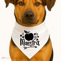 Maestra Spanish Teacher USA-Made Doggie Bandana thumb 1