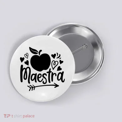 Maestra Spanish Teacher Button