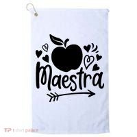Maestra Spanish Teacher Golf Towel thumb 0