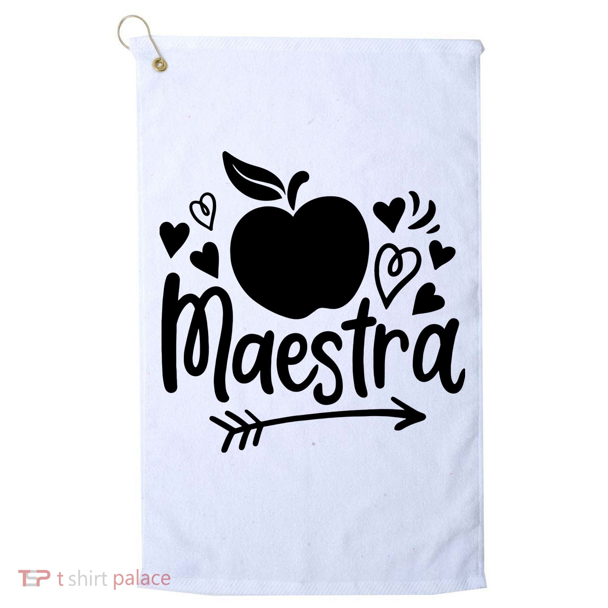 Maestra Spanish Teacher Golf Towel