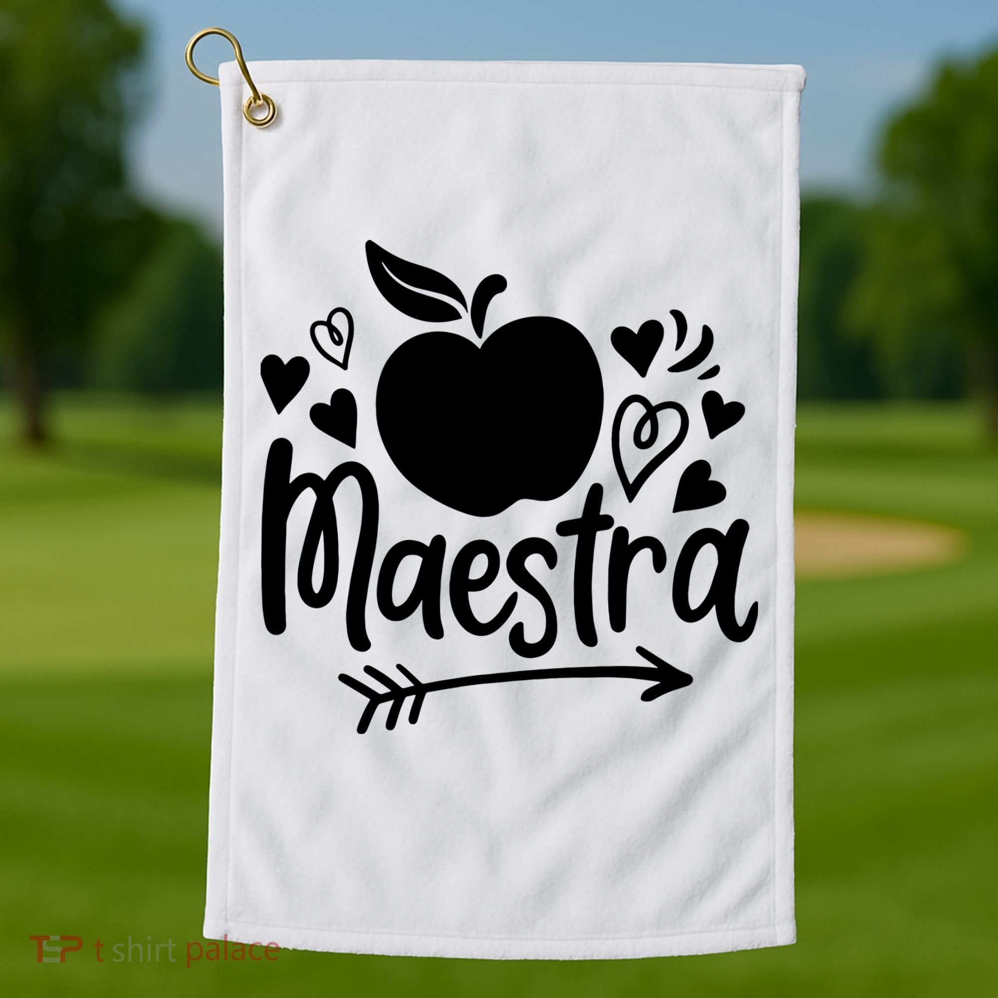 Maestra Spanish Teacher Golf Towel