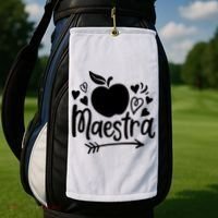 Maestra Spanish Teacher Golf Towel thumb 2