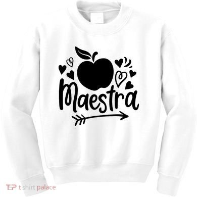 Maestra Spanish Teacher Kids Sweatshirt