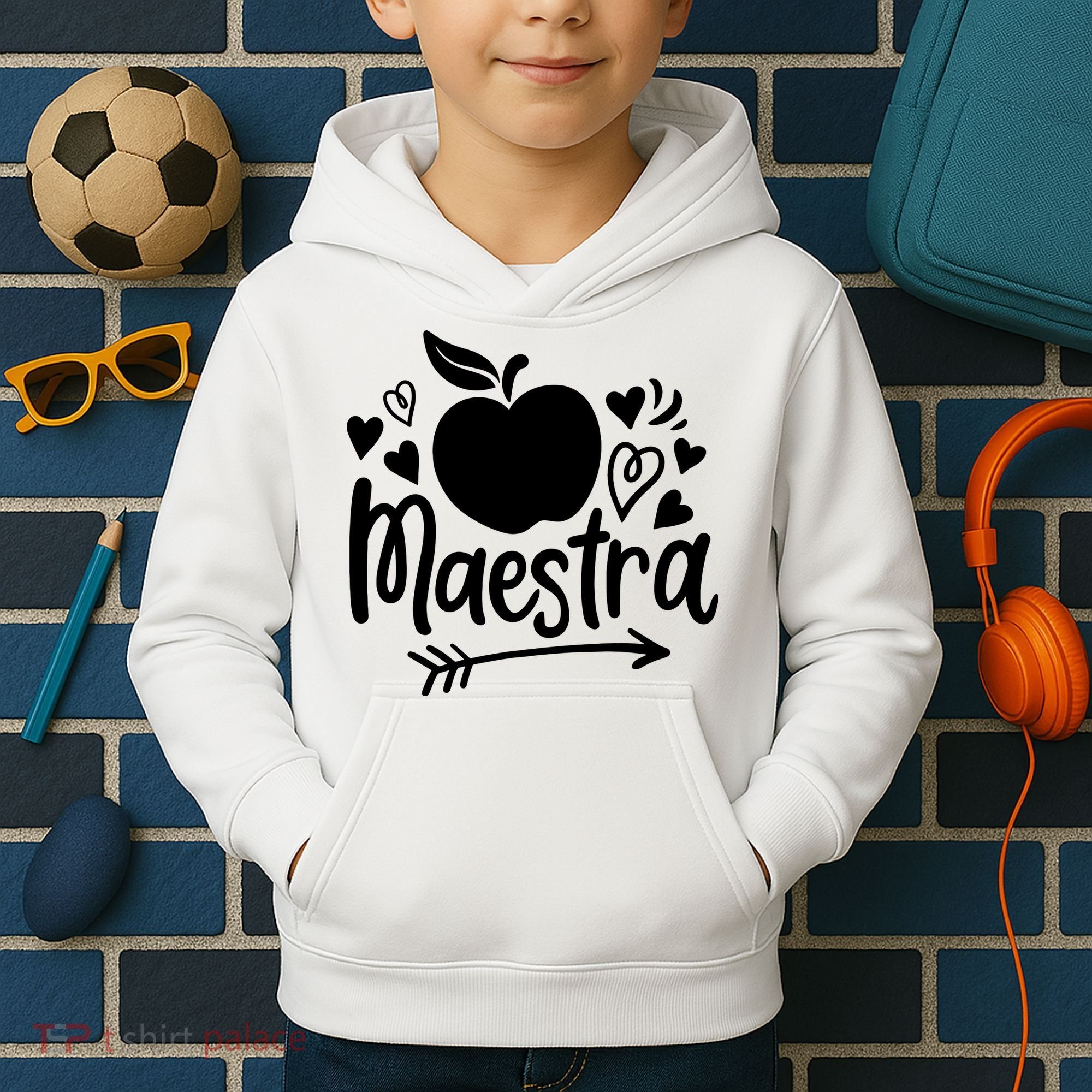 Maestra Spanish Teacher Kids Hoodie