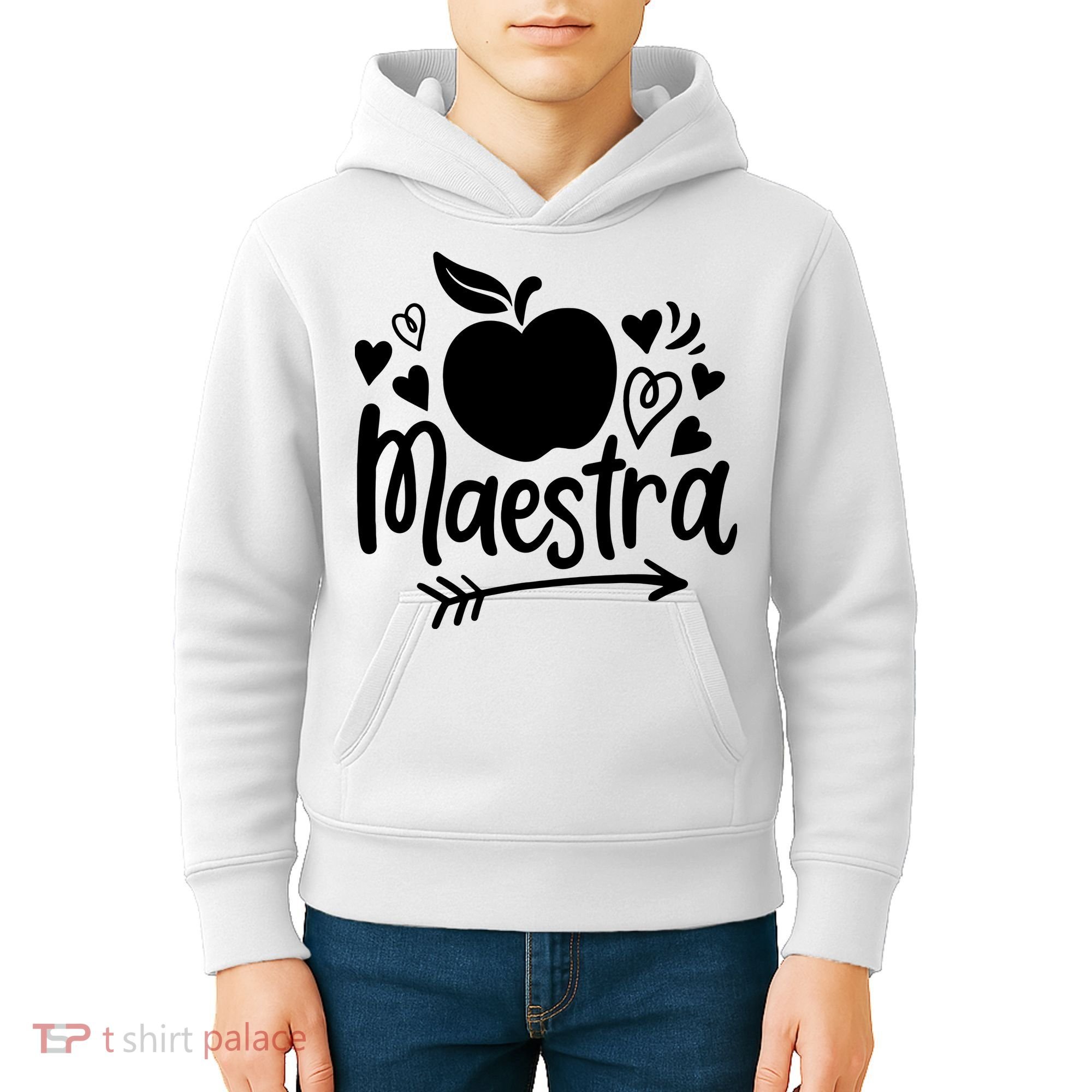 Maestra Spanish Teacher Kids Hoodie