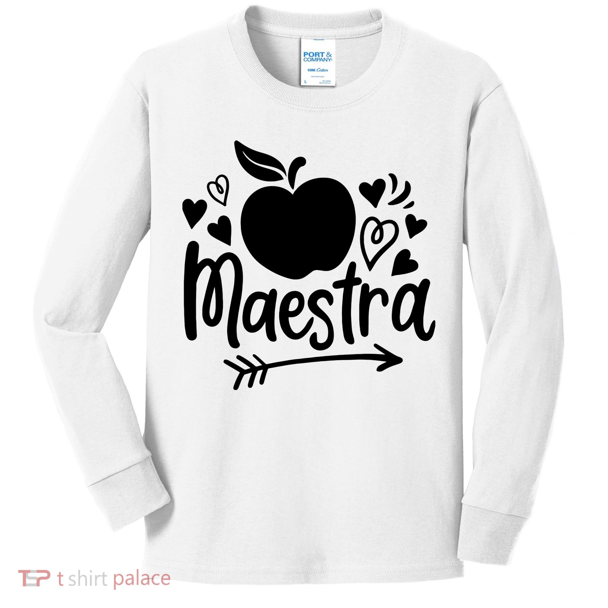 Maestra Spanish Teacher Kids Long Sleeve Shirt