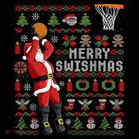 Merry Swishmas Ugly Christmas Basketball Coffee Mug thumb 5