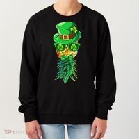 Mask Swinger Upside Down Pineapple Shamrock St Patrick's Day Women's Sweatshirt thumb 0