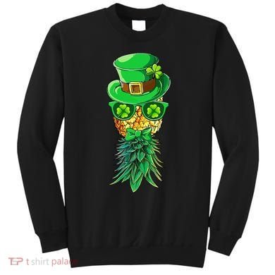 Mask Swinger Upside Down Pineapple Shamrock St Patrick's Day Sweatshirt