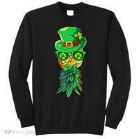 Mask Swinger Upside Down Pineapple Shamrock St Patrick's Day Sweatshirt thumb 0