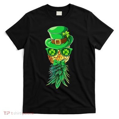 Mask Swinger Upside Down Pineapple Shamrock St Patrick's Day T-Shirt