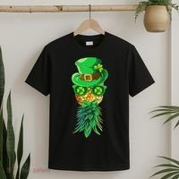 Mask Swinger Upside Down Pineapple Shamrock St Patrick's Day T-Shirt thumb 2