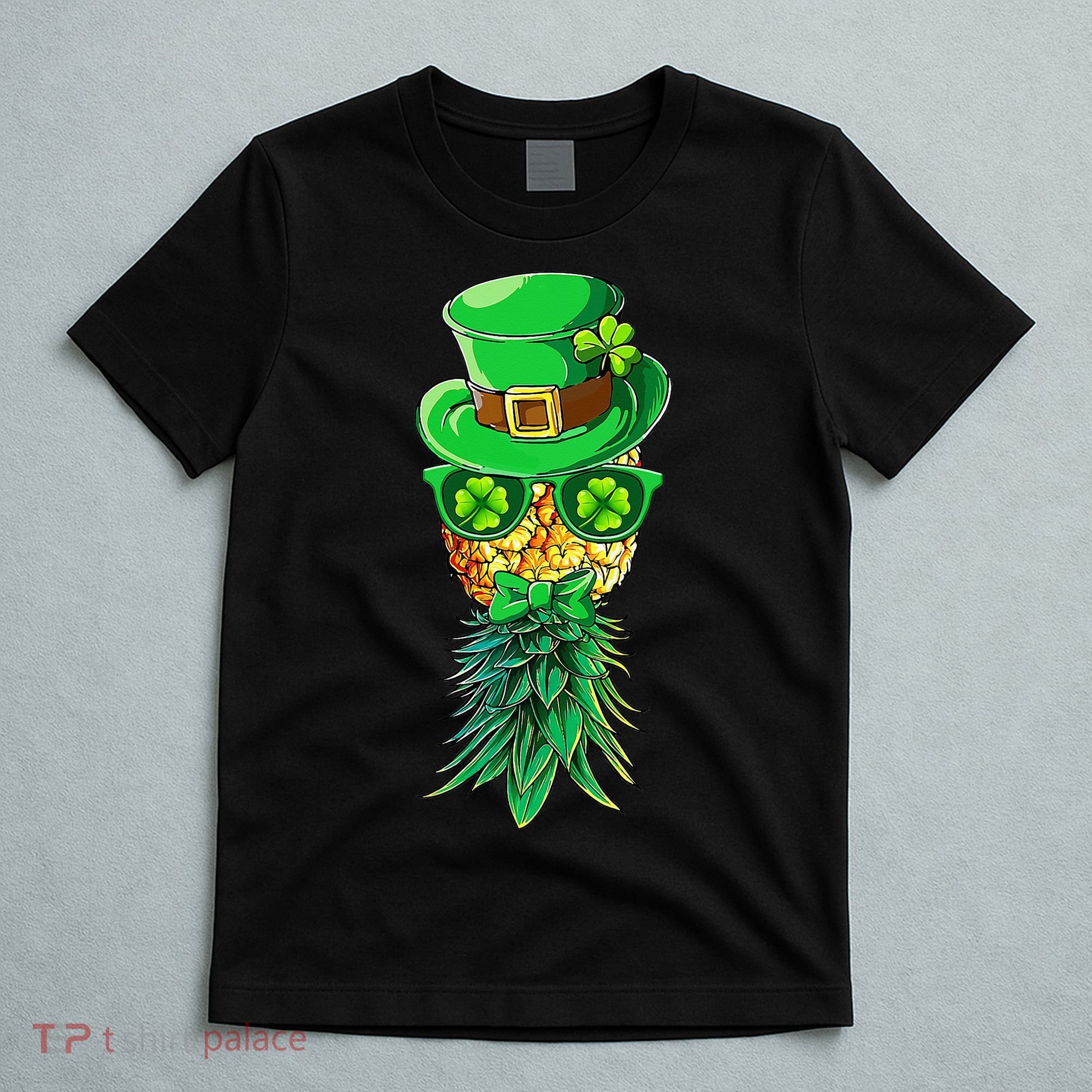 Mask Swinger Upside Down Pineapple Shamrock St Patrick's Day T-Shirt