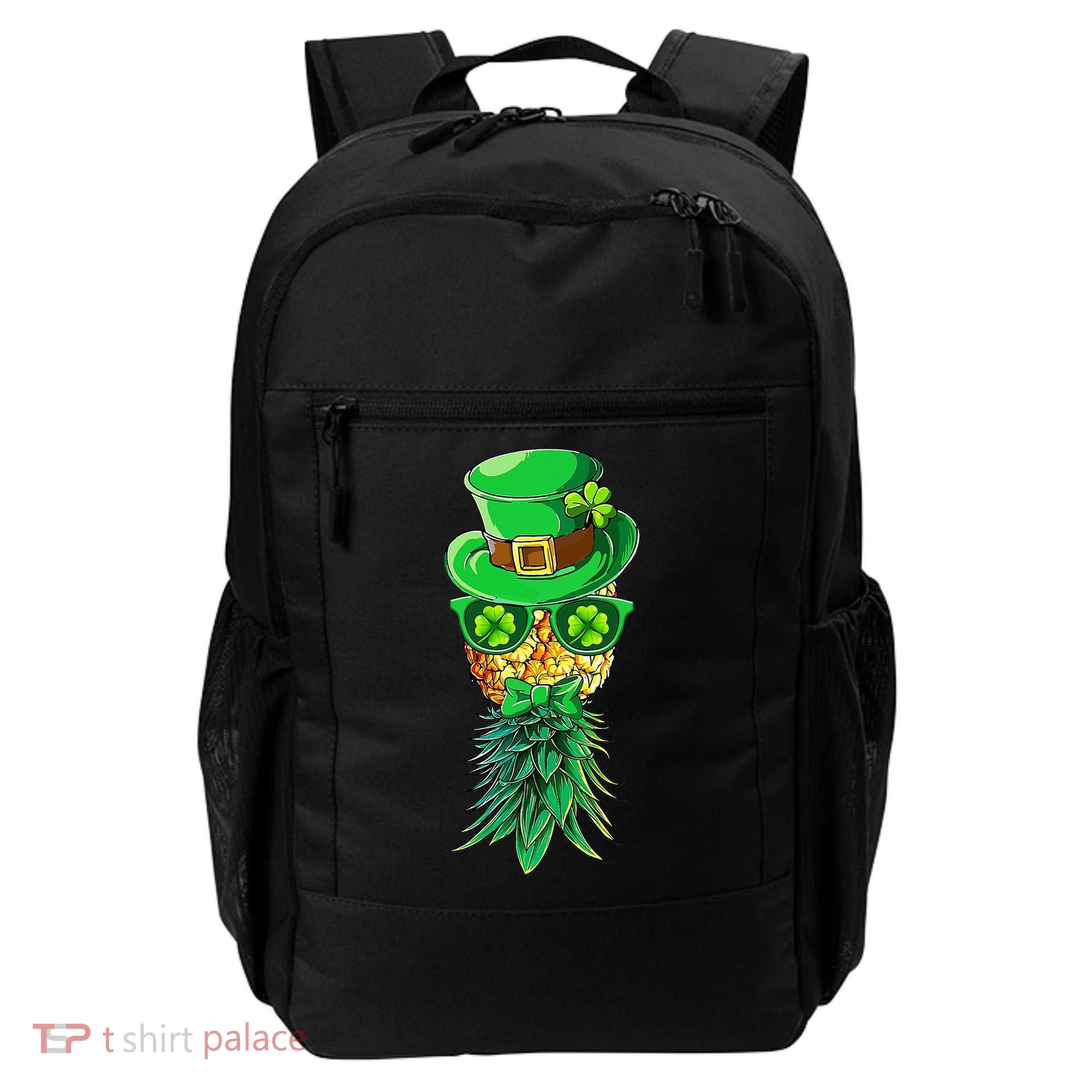 Mask Swinger Upside Down Pineapple Shamrock St Patrick's Day Backpack