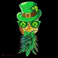 Mask Swinger Upside Down Pineapple Shamrock St Patrick's Day Bucket Hat thumb 4