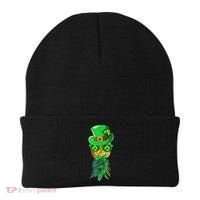 Mask Swinger Upside Down Pineapple Shamrock St Patrick's Day Beanie thumb 0
