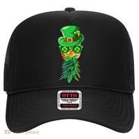 Mask Swinger Upside Down Pineapple Shamrock St Patrick's Day Hat thumb 0