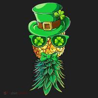 Mask Swinger Upside Down Pineapple Shamrock St Patrick's Day Hat thumb 2
