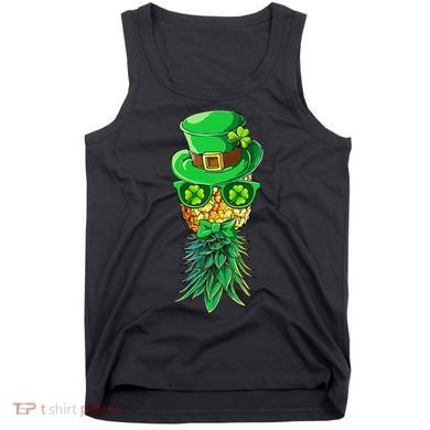 Mask Swinger Upside Down Pineapple Shamrock St Patrick's Day Tank Top