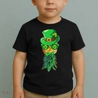 Mask Swinger Upside Down Pineapple Shamrock St Patrick's Day Toddler T-Shirt thumb 2