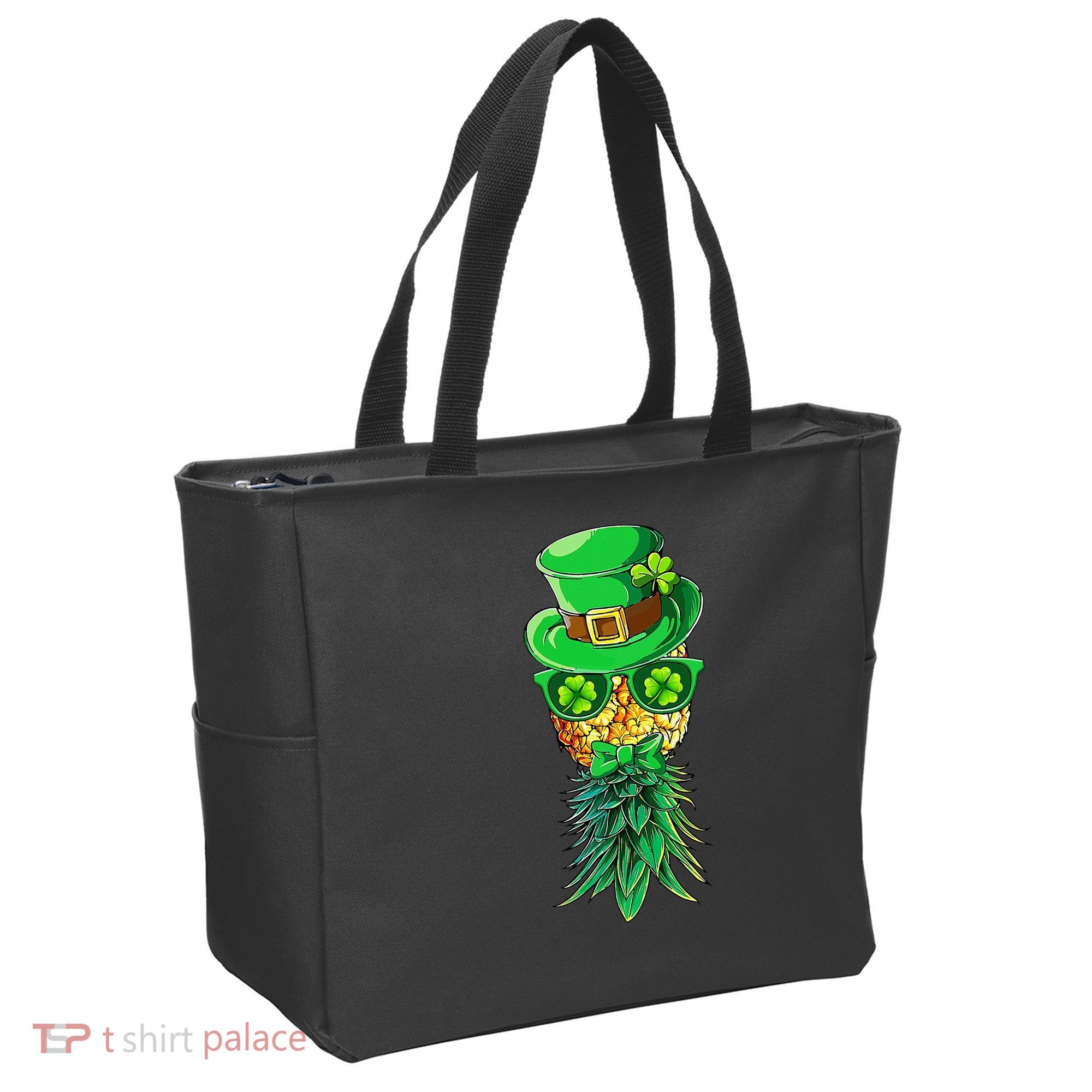 Mask Swinger Upside Down Pineapple Shamrock St Patrick's Day Tote Bag
