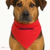 Motivational Saying Unstoppable USA-Made Doggie Bandana thumb 1