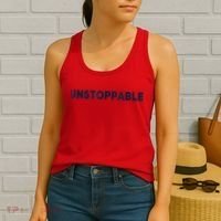 Motivational Saying Unstoppable Women's Tank Top thumb 2