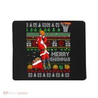 Merry Swishmas Ugly Christmas Basketball Christmas Mousepad thumb 0