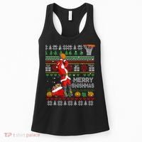 Merry Swishmas Ugly Christmas Basketball Christmas Women's Tank Top thumb 0
