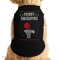 Merry Swishmas Ugly Christmas Doggie Tank thumb 0