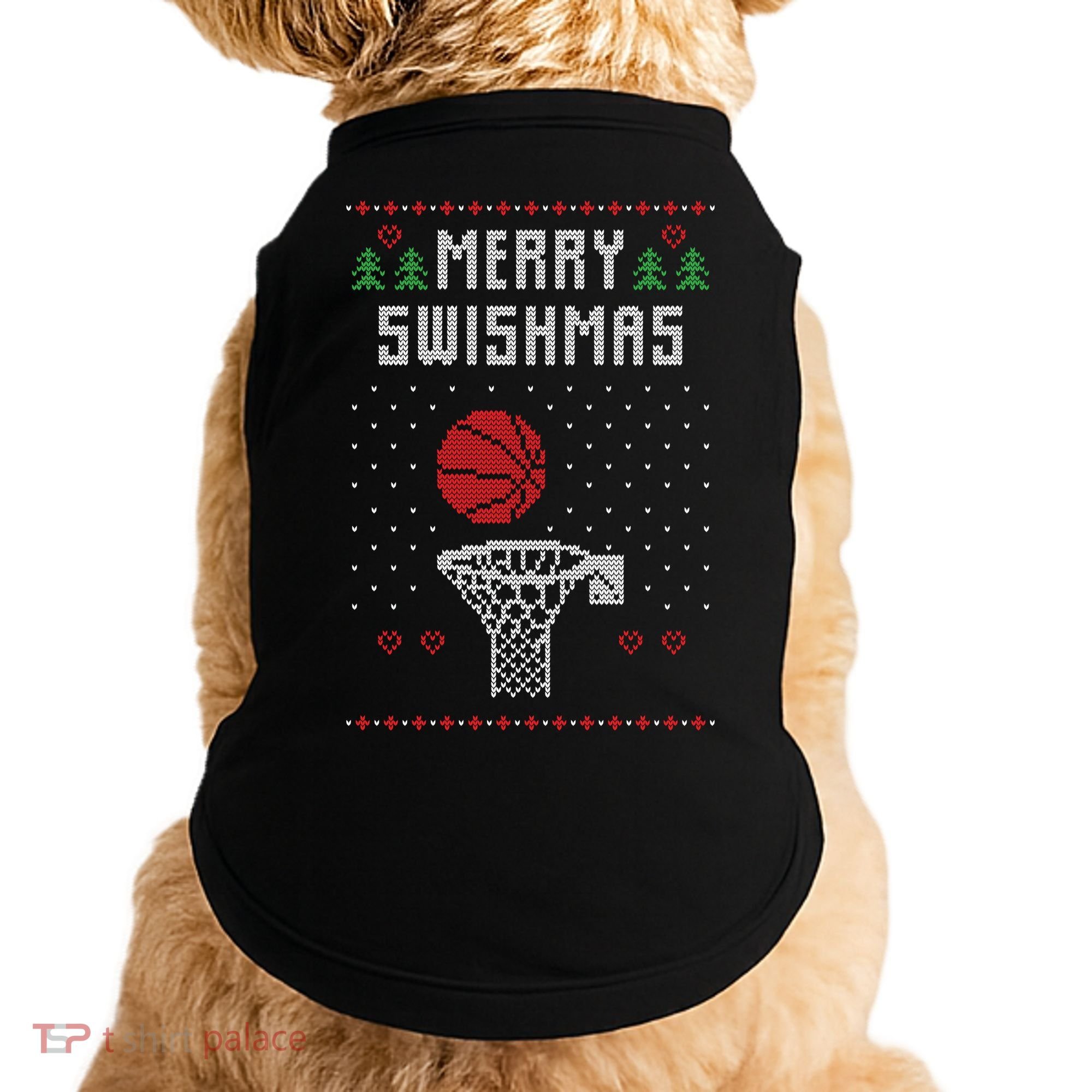 Merry Swishmas Ugly Christmas Doggie Tank