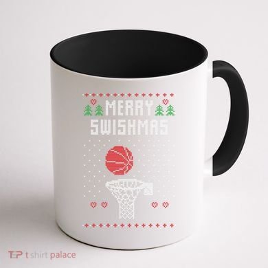 Merry Swishmas Ugly Christmas Coffee Mug back