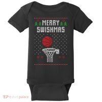 Merry Swishmas Ugly Christmas Baby Bodysuit thumb 0
