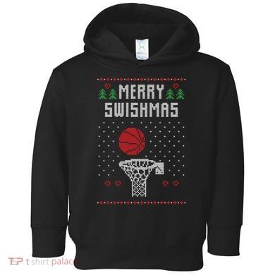 Merry Swishmas Ugly Christmas Toddler Hoodie