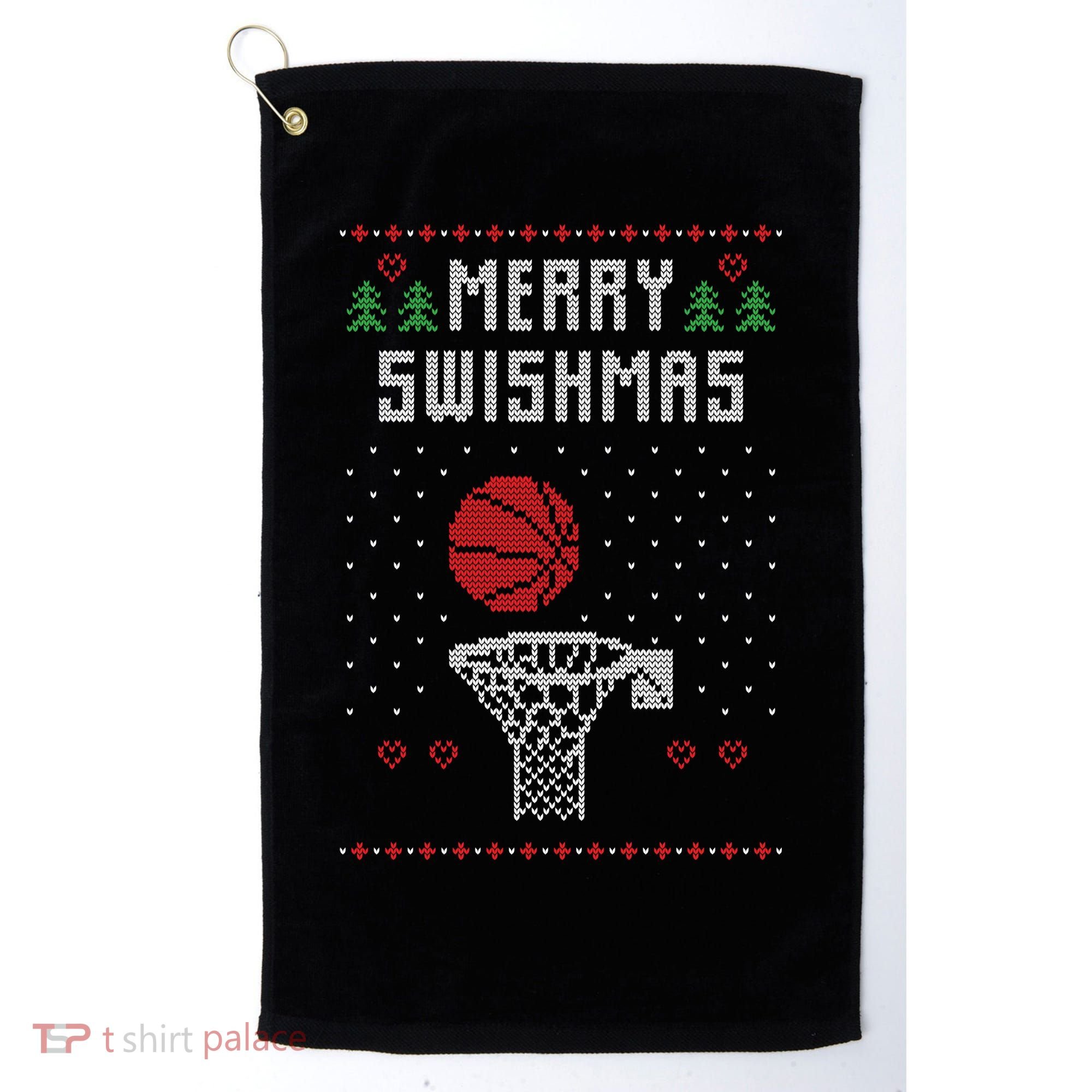Merry Swishmas Ugly Christmas Golf Towel