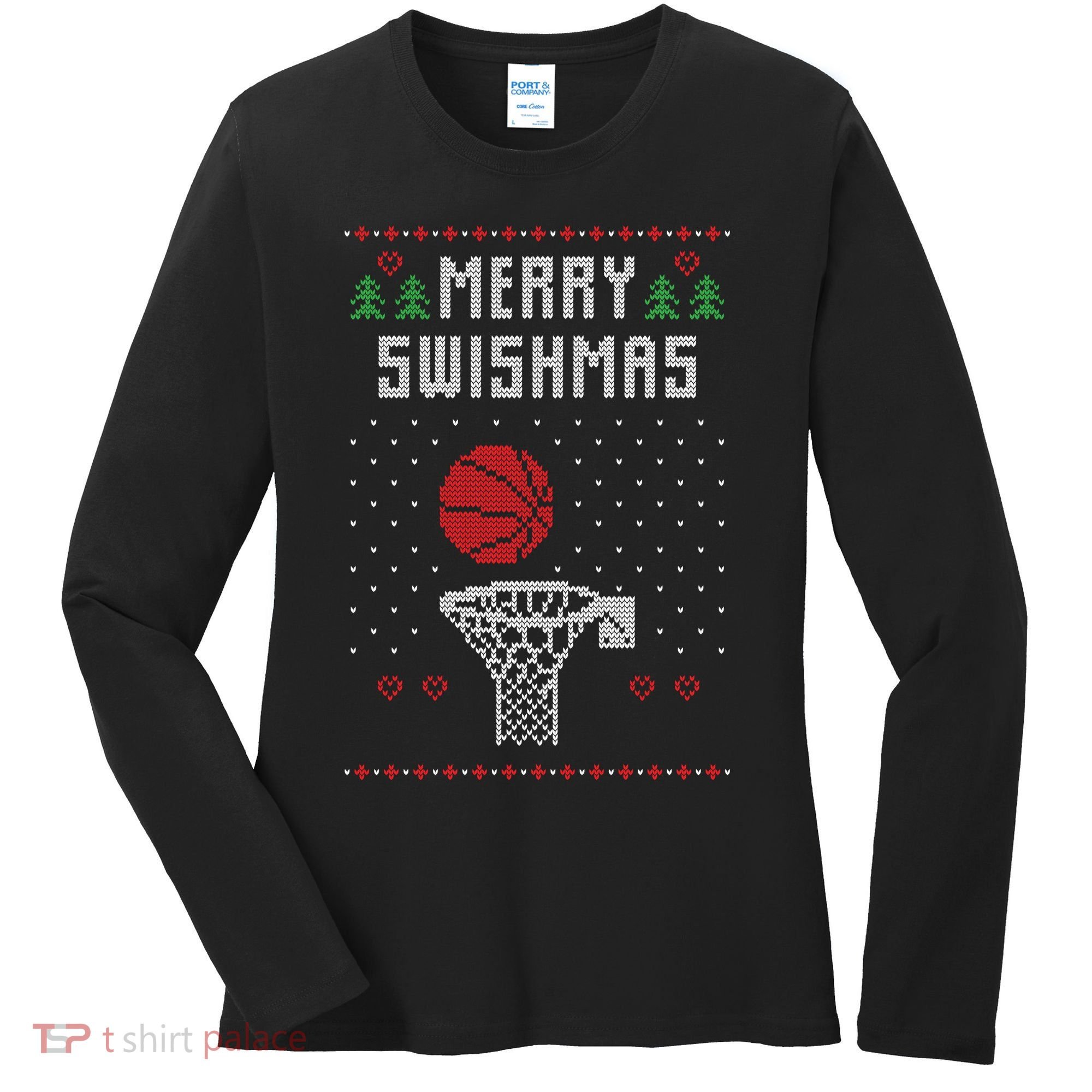 Merry Swishmas Ugly Christmas Women's Long Sleeve Shirt