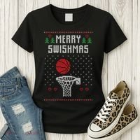 Merry Swishmas Ugly Christmas Women's T-Shirt thumb 3