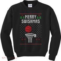Merry Swishmas Ugly Christmas Kids Sweatshirt thumb 0